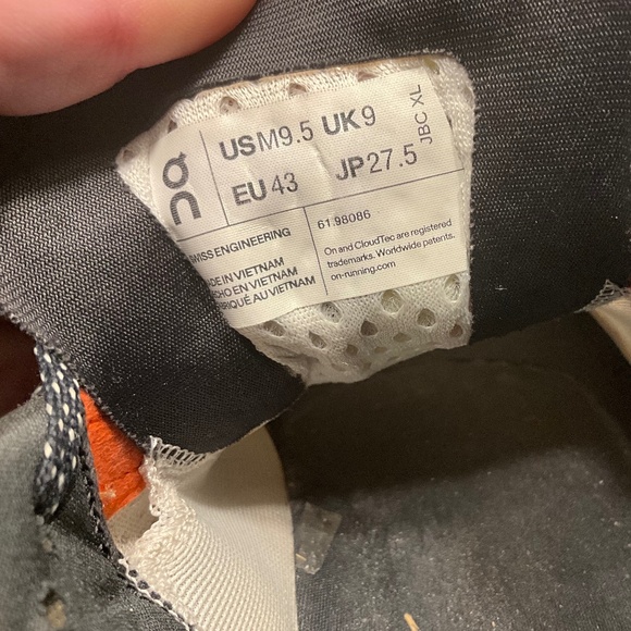 On Cloudmonster running shoes.  Men’s 9.5 - Picture 6 of 8